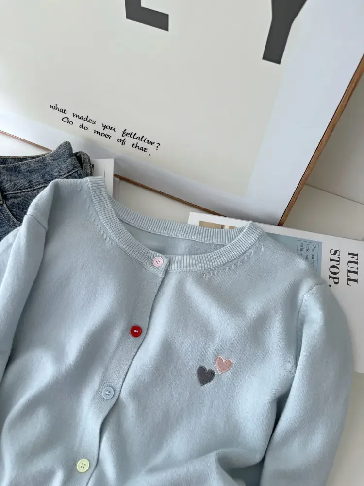Fashion Versatile Women Sweater 2026 Autumn Winter Elegant Embroidered Women Knit Cardigan Long Sleeve Unique Colorful Buttons