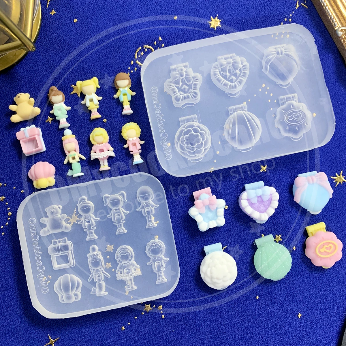 Super cute, PP pocket clear transparent silicone mold resin molds shake molds