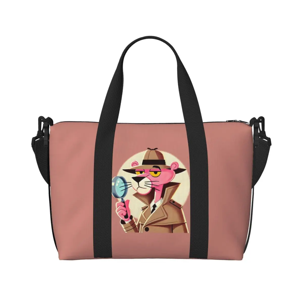 

Custom Large P-Panthered Tote Bag Women Cartoons Shopper Shoulder Beach Gym Travel Bag