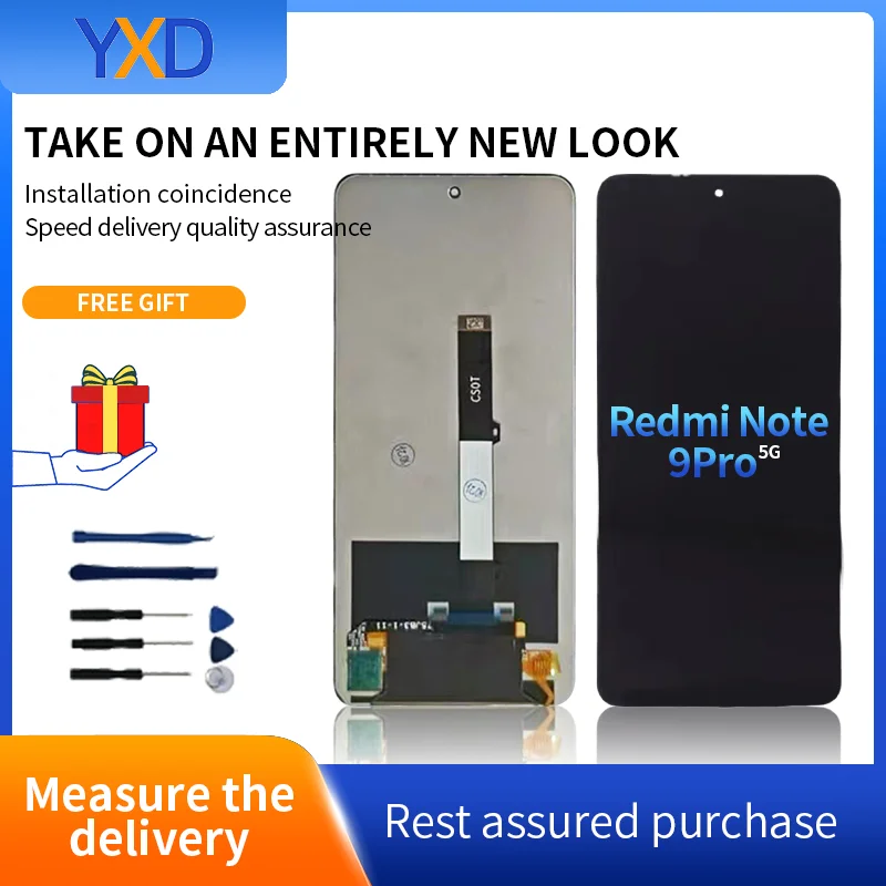 LCD Display For XIAOMI REDMI Note 9 Pro 5G LCD Display Touch Screen Digitizer Assembly For Note 9 pro 5G LCD Screen Replacement