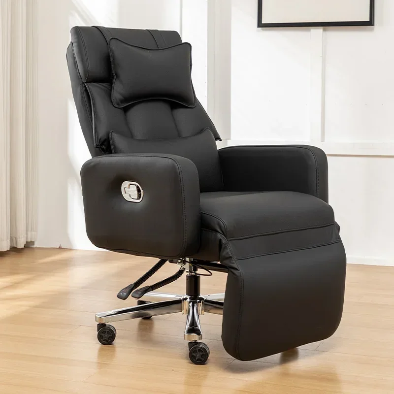 Ergonomic Leather Single Person Chair Office Comfortable Break Lunch Leisure Relax Armchair Computer Sofa Aesthetic Furniture