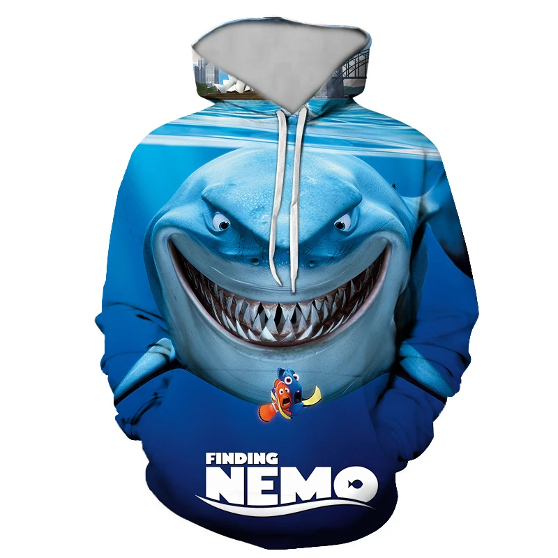 Finding Nemo Men's Hoodie Marlin Bruce Boys and Girls Hoodie 3D Printing New Pullover Disney Men's Hoodie Fashion Men's Clothing