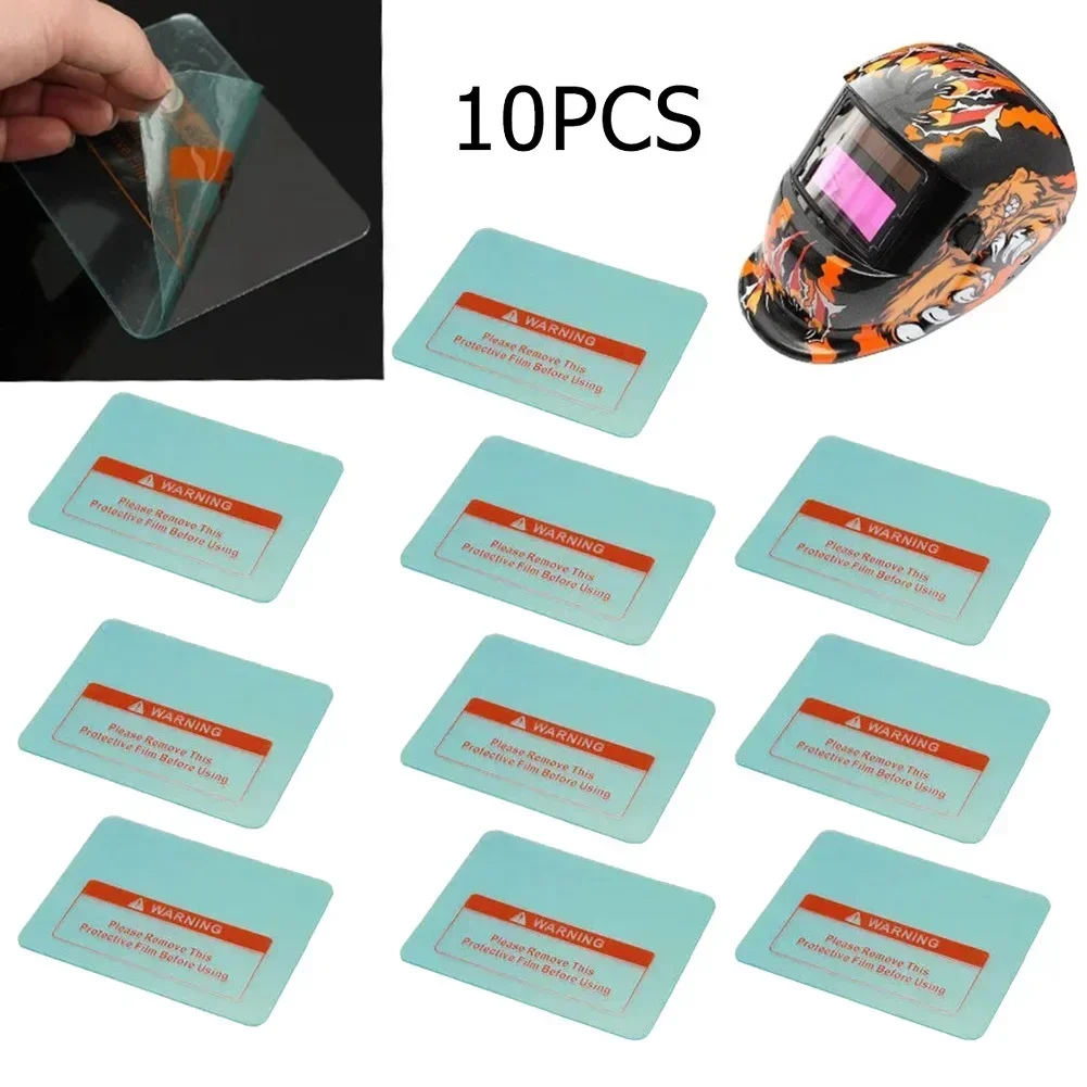 10pcs Replacement Clear PC Protective Sheet Welding Shield Cover Lens Protector Plate For Welding Helmet Mask 115mm X 90mm