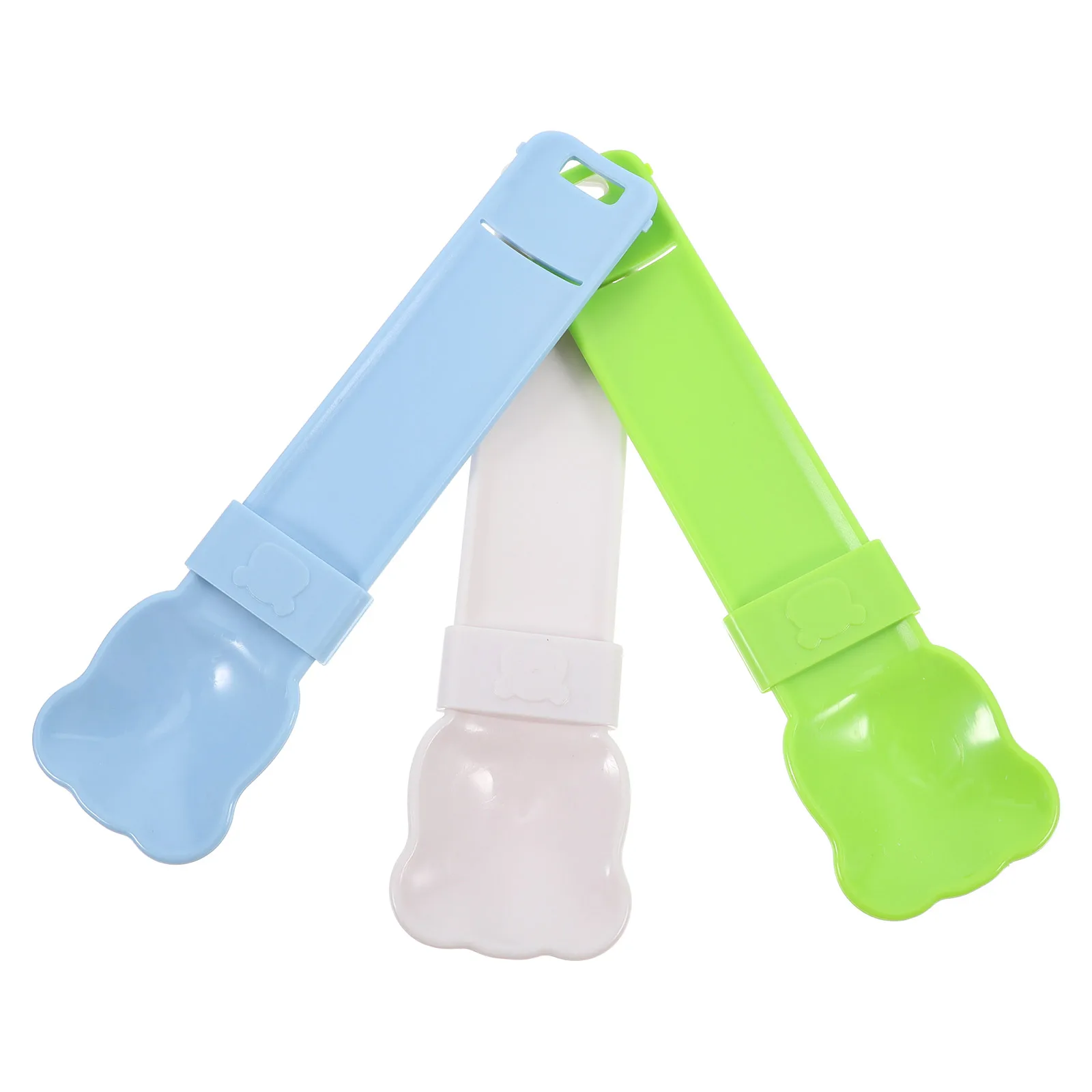 

3pcs Treat Spoon Squeeze Feeder Scoop Multifunctional Pet Utensil Health Abs Material Easy Squeeze Spoon For Wet
