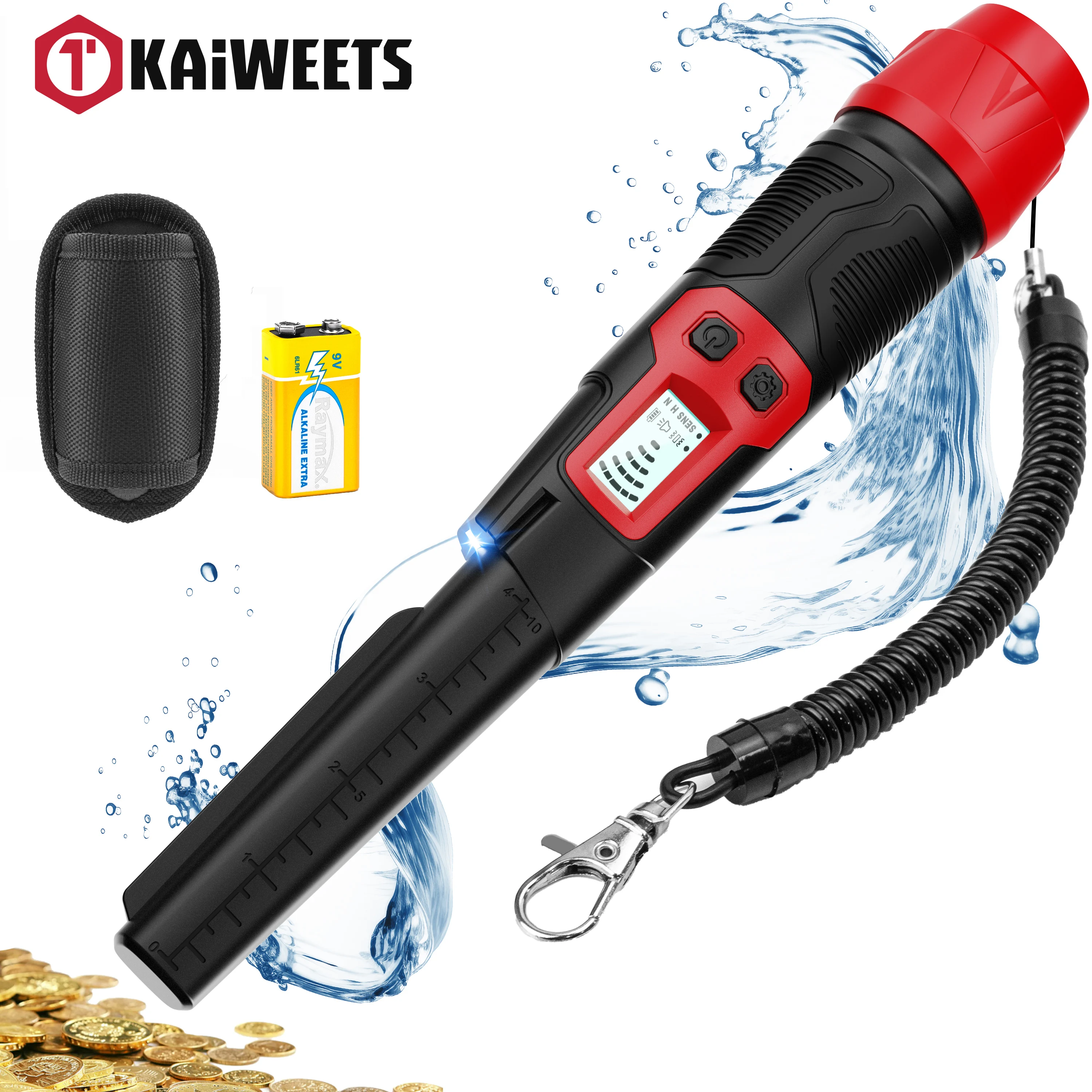 

Professional Handheld Underground Metal Detector Finder GP Pointer Handheld Waterproof High Sensitivity Security Detector