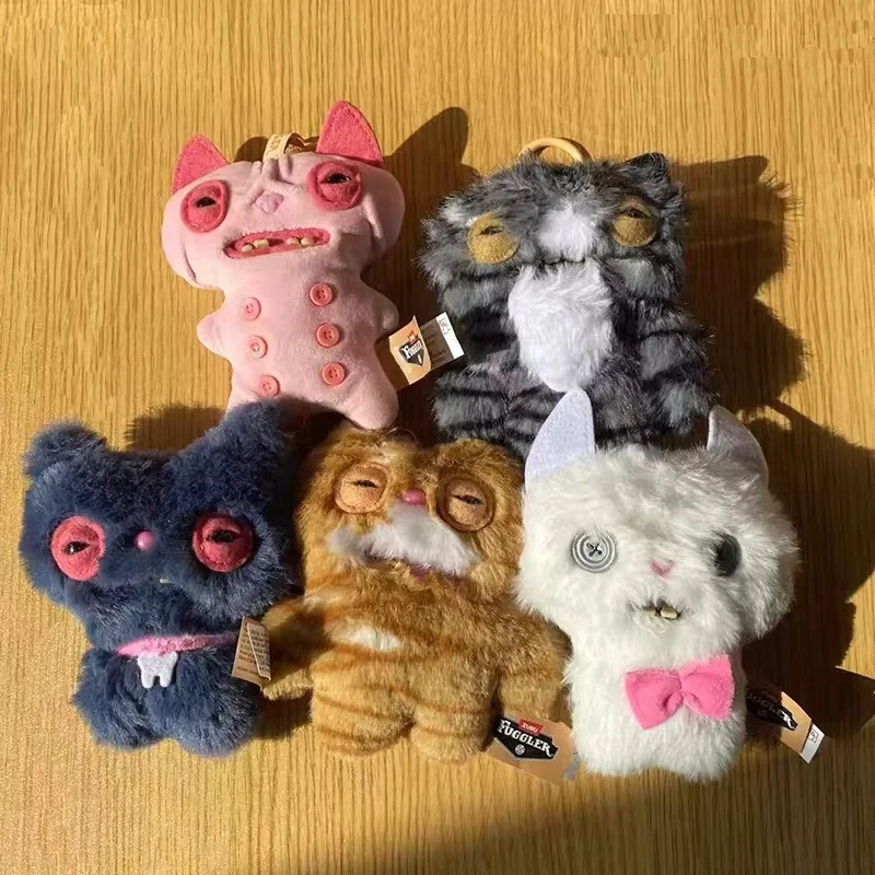 

Hot Authentic Fuggler Alley Cats Plush Bag Charms Series Quirky Blind Box Keychain Stylish Collectible Whimsical Plush Toy Gifts