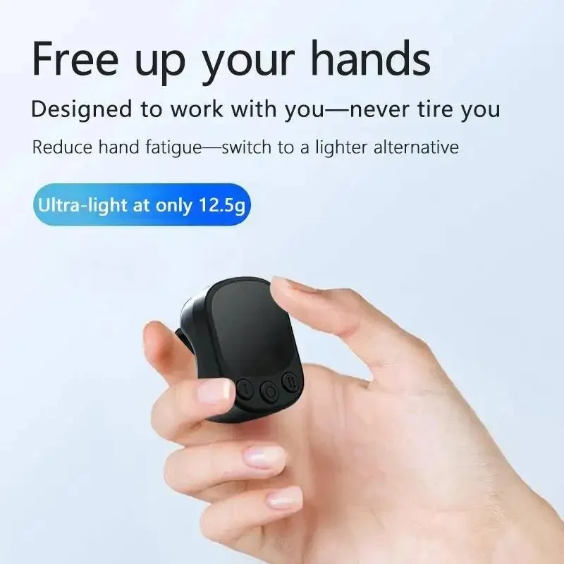 Drahtlose Bluetooth Smart Ring Maus mit Touchscreen Fernbedienung Licht Tiktok YouTube Mini Air Mäuse für iOS Android Tablet