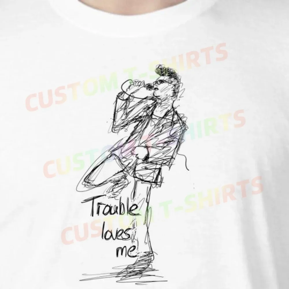 

69 160_Morrissey_–_The_Smiths Fans' comic-style hand-drawn pattern T-shirts for both men and women in summer