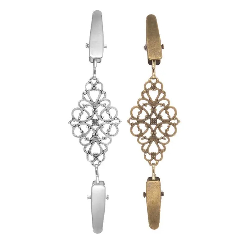 1개 레트로 스웨터 클립 패스너 카디건 드레스 셔츠 칼라 브로치 백 클립 여성용