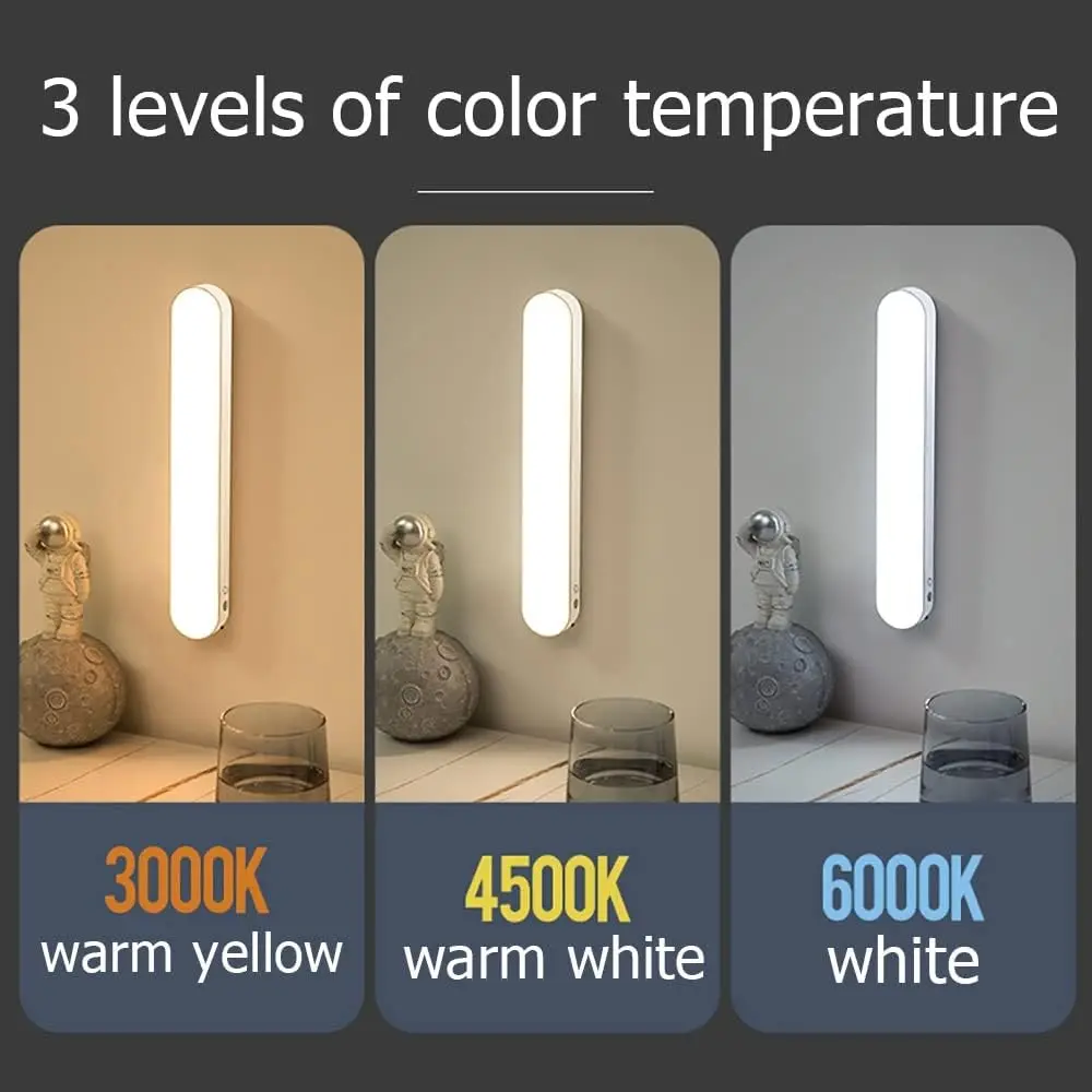 Led Lights Table Lamp Hanging USB Rechargeable Cabinets Remote Control Desk Lamp Bedroom Night Light , Touch