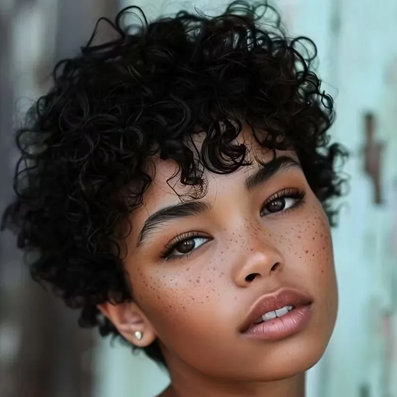 Black Curly Short L… - image