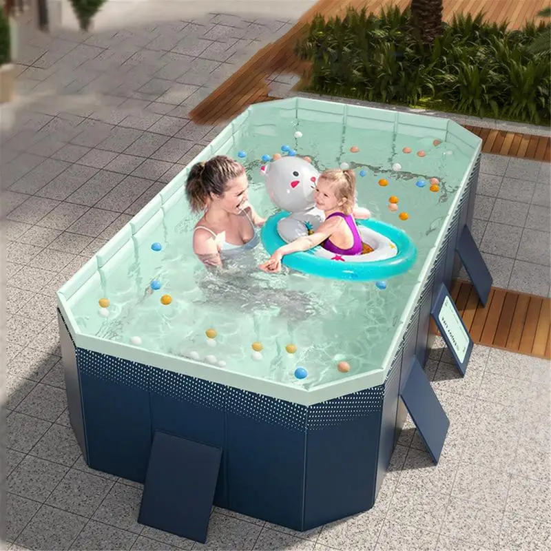 Thickened Inflatable Swimming Pool Outdoor Inflatable Folding Paddling Pool Bathing Tub Summer Water Family Kids Pets Game