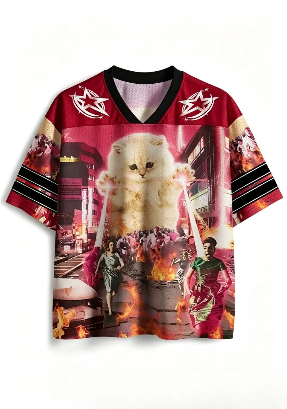 Harajuku Lustiges Katzen-Tier-Motiv 3D-Druck Atmungsaktives Schnelltrocknendes T-Shirt für Männer und Frauen Outdoor Freizeit Sport Streetwear Eltern-Kind-Kleidung – Detail 6