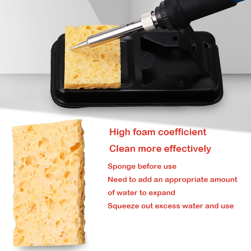 High quality 10Pcs High Temperature Resistant Sponge Electric Iron Tip Cleaning Sponge Rectangular 3.5CM*5CM