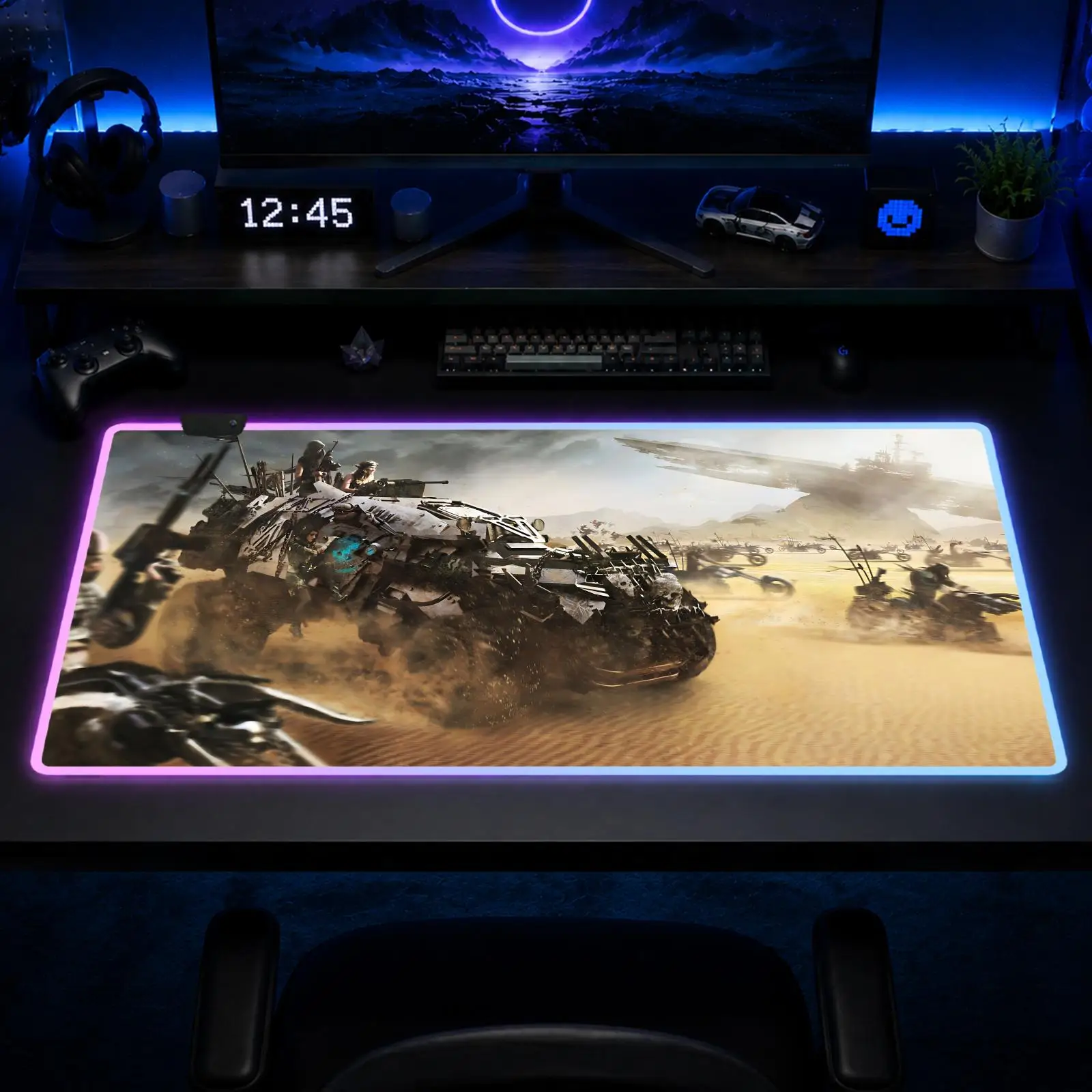 

Mad Max Mouse Pad Gaming Anime Mouse Pad XXL RGB Desk Mats LED Table Pads Backlit Rubber Desktop