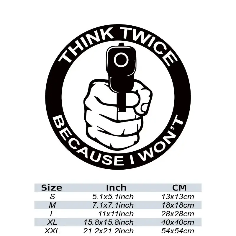 “Think Twice” Before Entering: Durable Vinyl Stickers for Home&car  Security