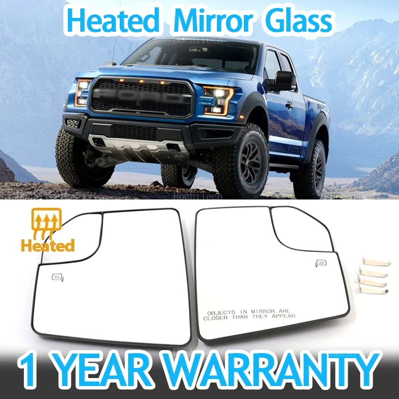 Mirror Heated Side Mirror Glass Rearview Mirror Lens for Ford F-150 F150 XL King Ranch Platinum Raptor SuperCrew 2015-2020