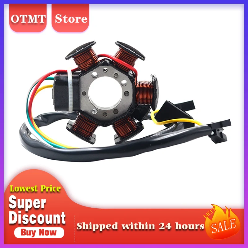 Motocykl Generator cewki stojana dla Aprilia RS50 RX50 MX50 YAMAHA TZR50 DT50R AM6 dla Peugeot XP6 XPS XP6S XR6 dla CH50 Racing