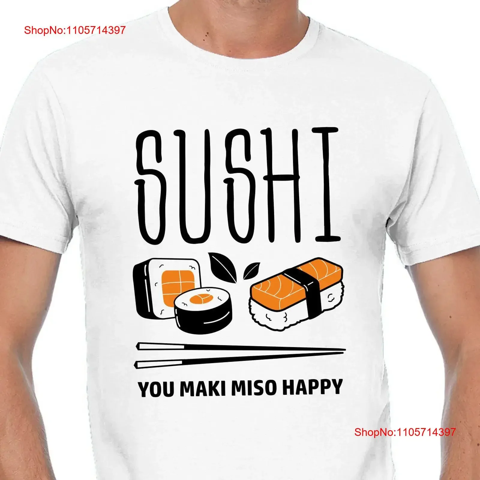 SUSHI You Maki Miso Happy Japan Maguro Food Foodie Nigiri Asia Zitat Spruch Scan Liebhaber Reis Fisch Idee Spaß T-Shirt Vintage