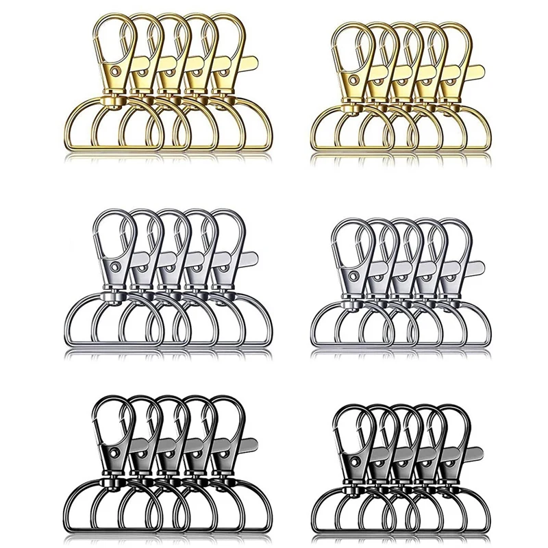 NEW-Bag Strap Hook Buckle Metal Swivel Lobster Clasp DIY Webbing Hooks Keychain Buckles Accessory