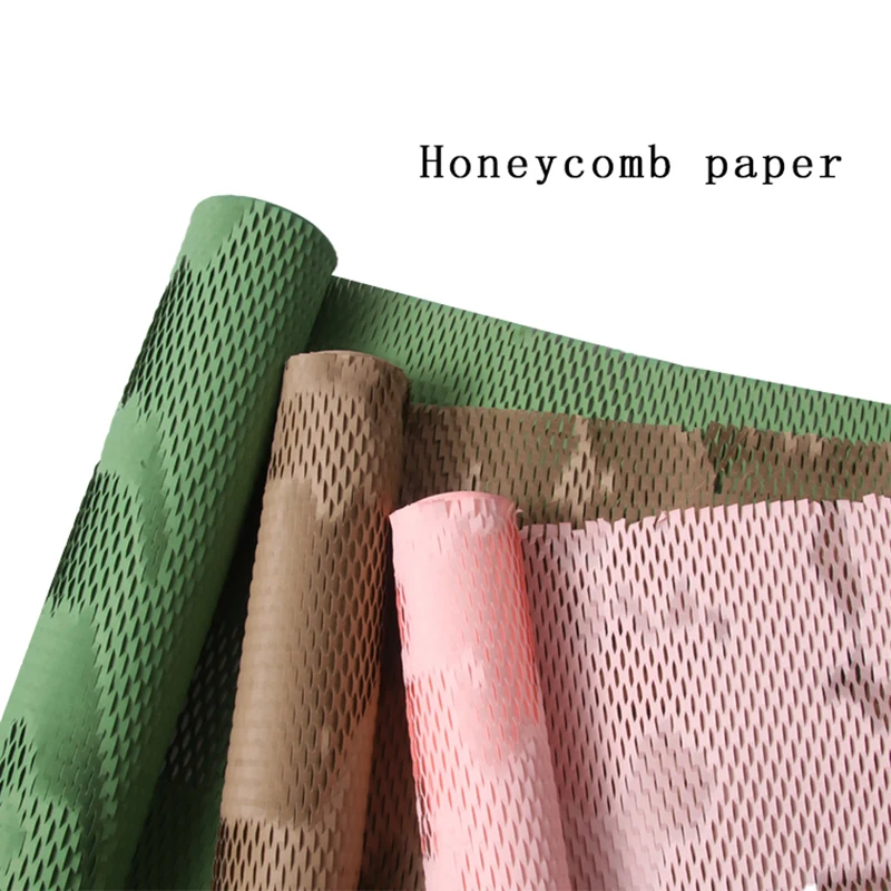 1/3/9M Honeycomb Cushioning Wrap Roll for Moving Shipping Packaging Gifts Recyclable Honeycomb Paper Supplies Bubble Paper Wrapp