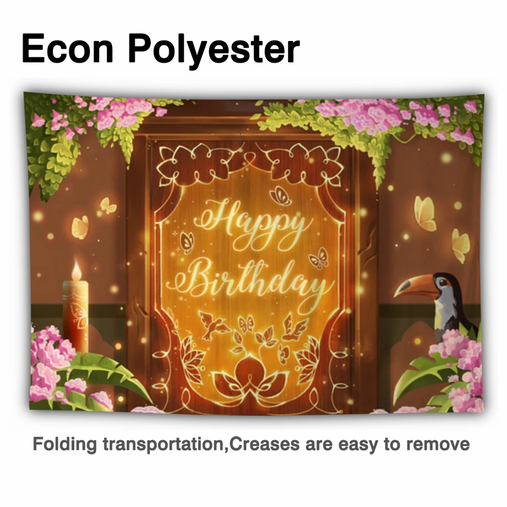 Funnytree Geburtstag Party Magie Thema Hintergrund Holz Haus Tür Floral Kerze Glitter Schmetterling Baby Dusche Photobooth Hintergrund