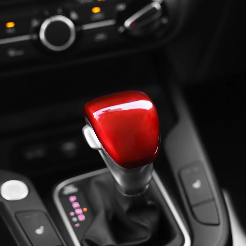 Gear Trim Matte Wood Style Shift Knob ABS Plastic Carbon Fiber Three-layer Glossy Finish Interior Styling Upgrade