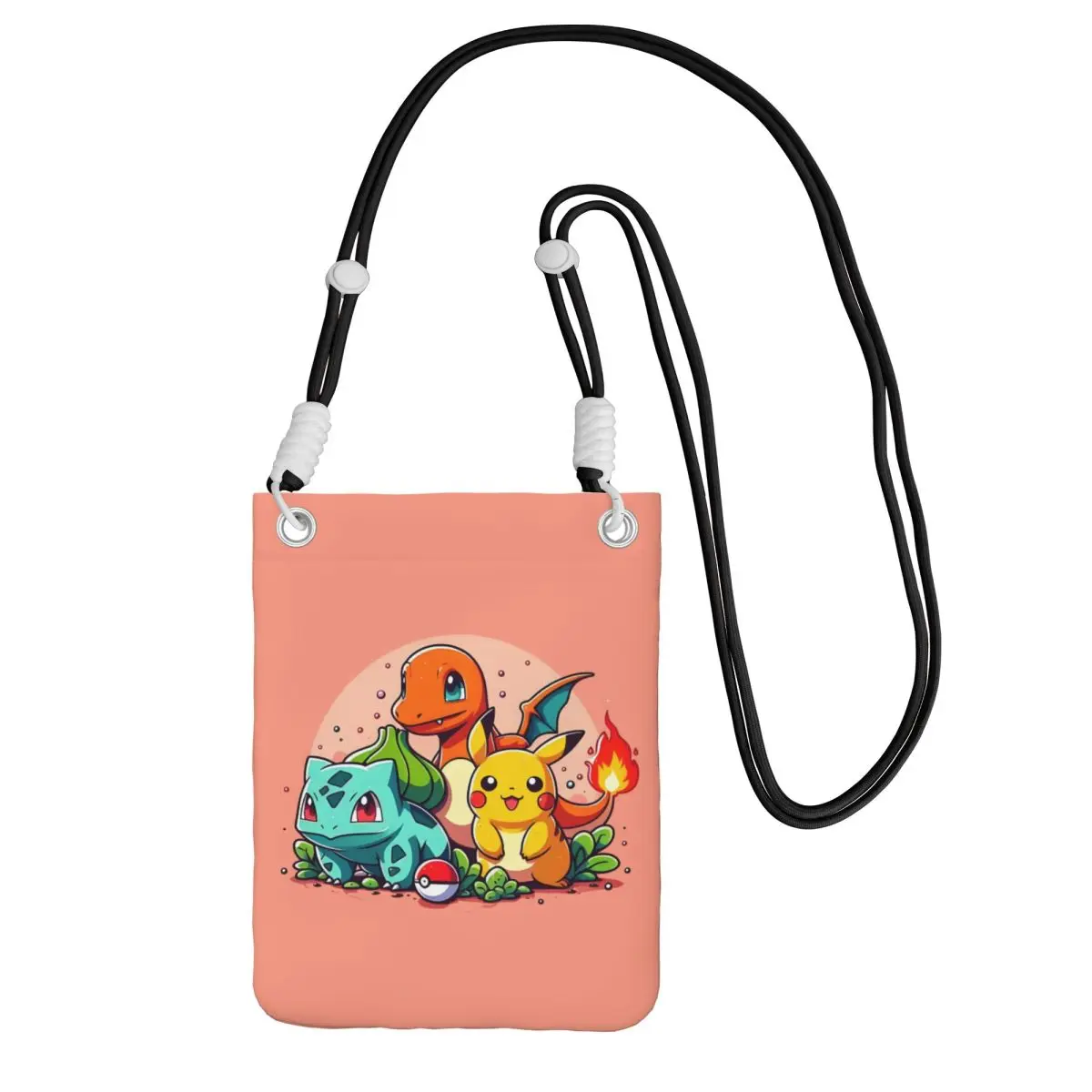 

Custom Squirtles Carry A Mobile Phone Bag Diagonally Men Women Video Games Mobile Phone Bag for Camping Biking Phone Money Pouch