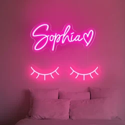 Custom Neon Sign Led Neon Signs Led Letters Family Gift Custom Neon Light Sign for Wedding Party Bar Personal Name Logo Salon