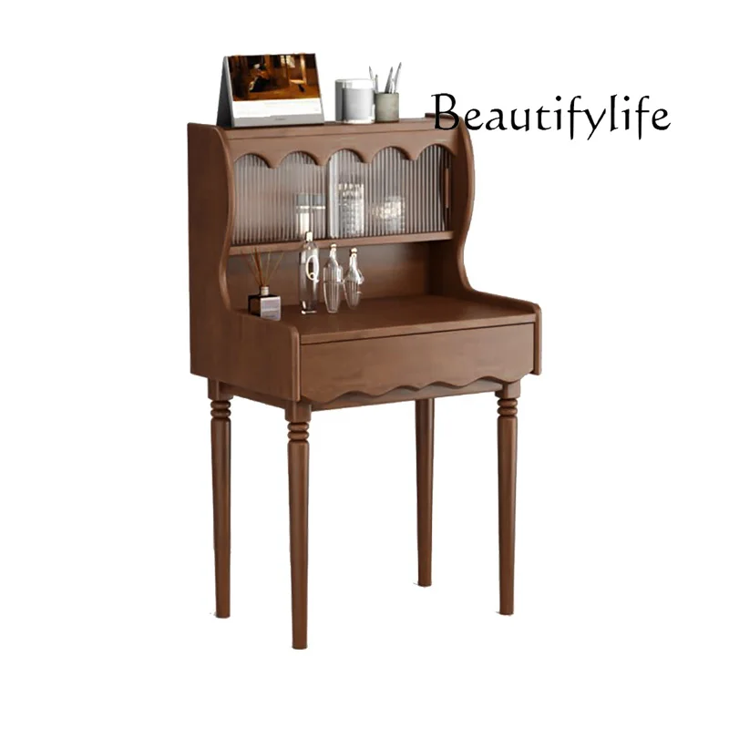 

French Entry Lux Solid Wood Dresser American Mid-Ancient Makeup Table Simple Bedroom Small Desk