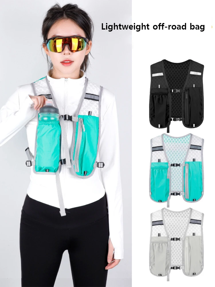 

Running phone bag, outdoor hiking vest bag, cycling and hiking vest bag, lightweight sports storage backpack, water bottle bag