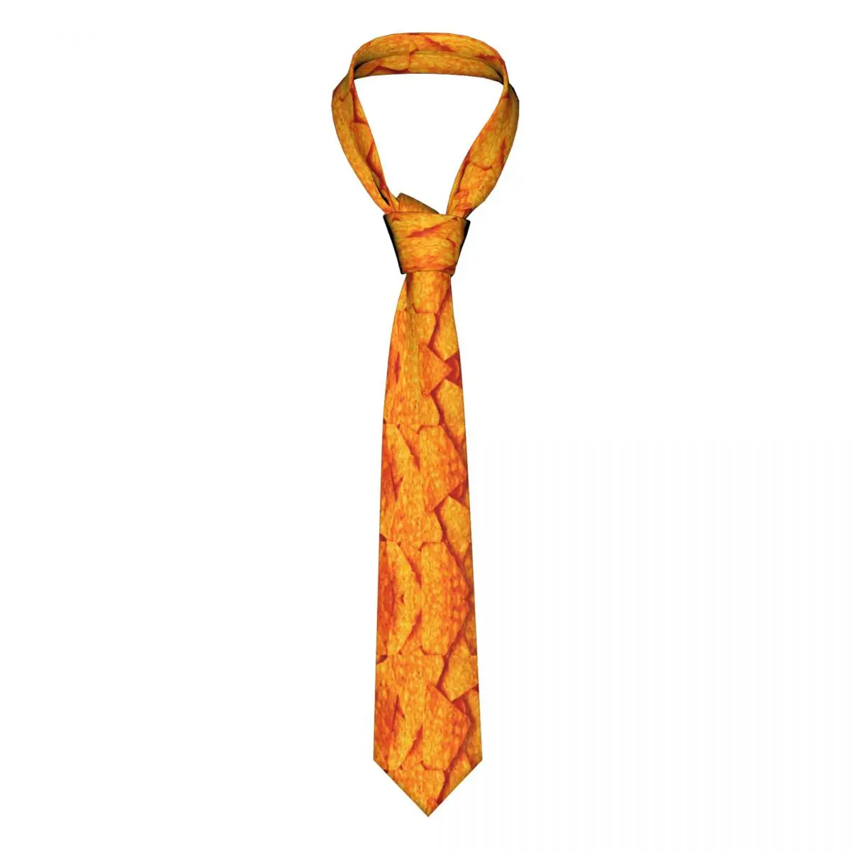 

Nacho Cheese Chips Food Necktie Unisex Polyester 8 cm Neck Tie for Mens Slim Classic Accessories Gravatas Cosplay Props