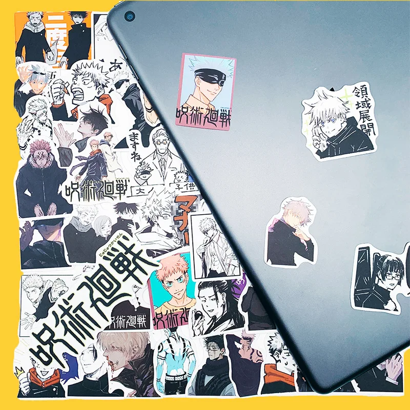 70 sztuk japonia Cartoon Jujutsu Kaisen naklejki Laptop deskorolka walizka księga naklejka DIY materiały dekoracyjne dla dzieci zabawki