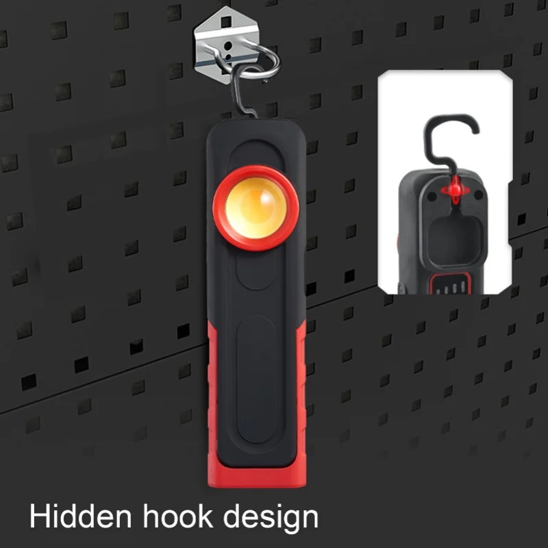 LED Work Light Dual Color Temperature Rechargeable Work Light Cordless Portable Magnetic COB LED Work Light For Car Repair