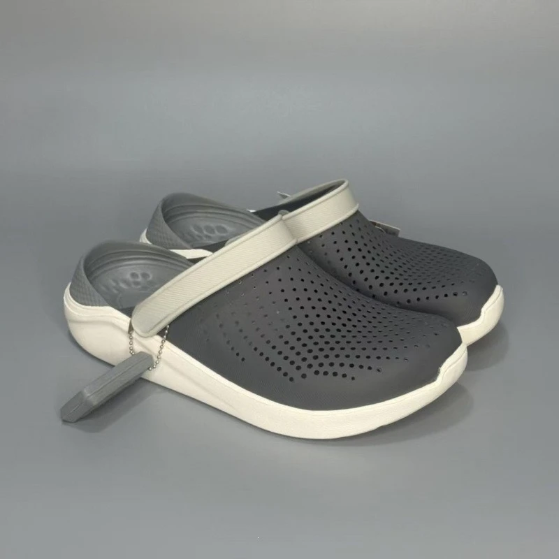 Men's lightweight beach hole shoes, summer versatile casual style EVA material, height-increasing shoes