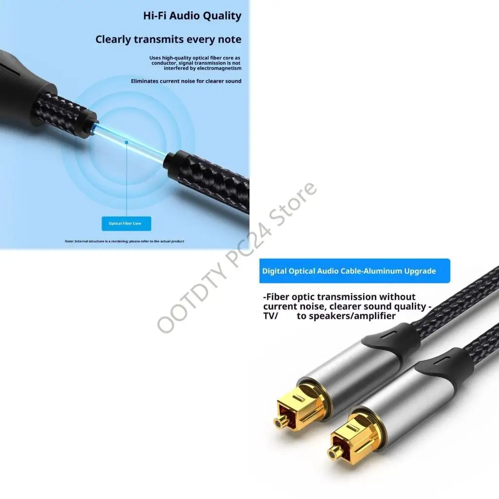 

H7BA Профессиональный экран цифрового оптического оптоволоконного кабеля для устройств домашнего кинотеатра