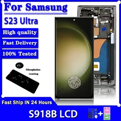 Super AMOLED For Samsung S23 Ultra 5G LCD SM-S918E S918B S918U S918N Display Touch Screen Digitizer Assembly S23Ultra Display