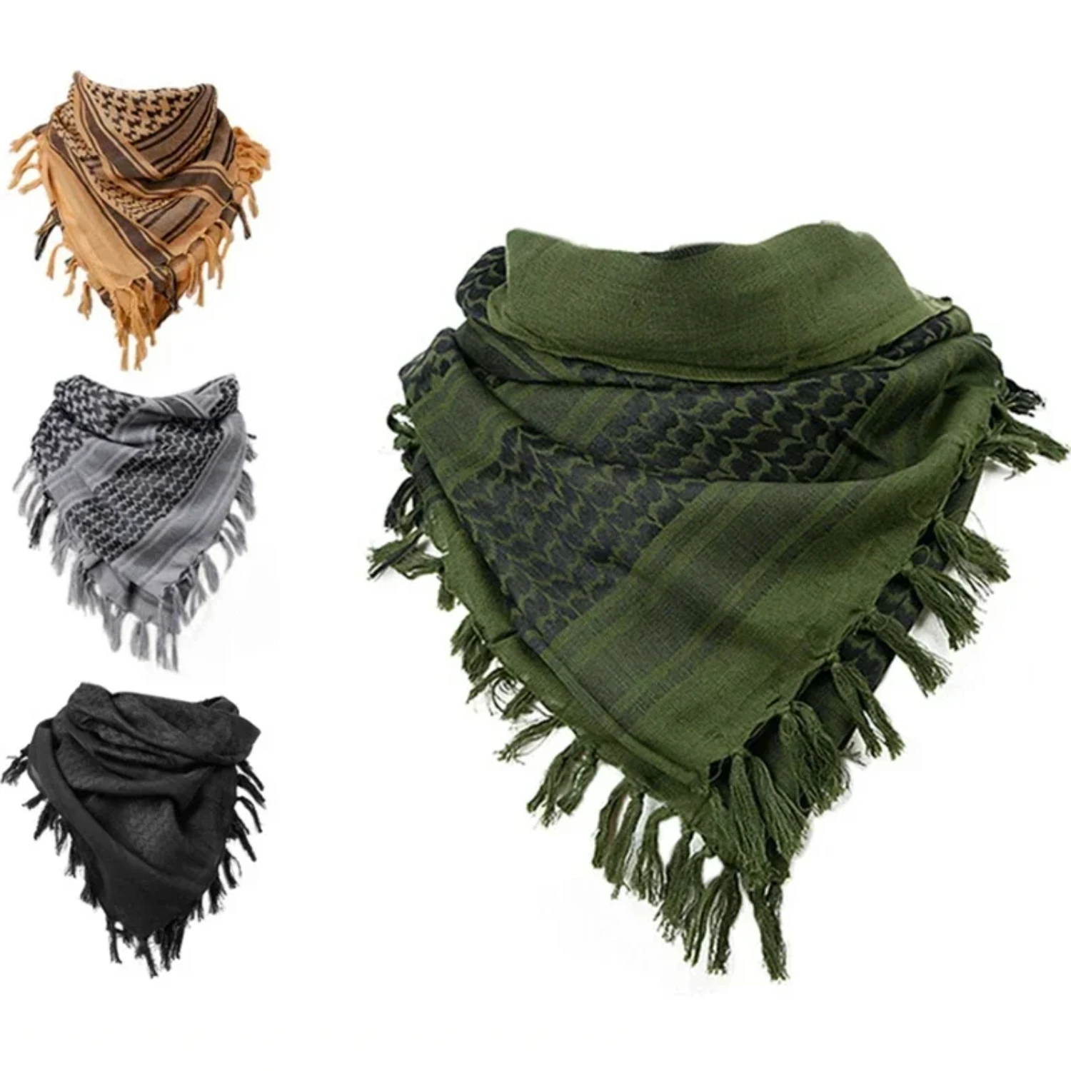 

Shemagh Tactical Desert Keffiyeh Neck Scarf Arab Wrap with Tassel Outdoor Hiking Camping Cylcing Hunting Accessories