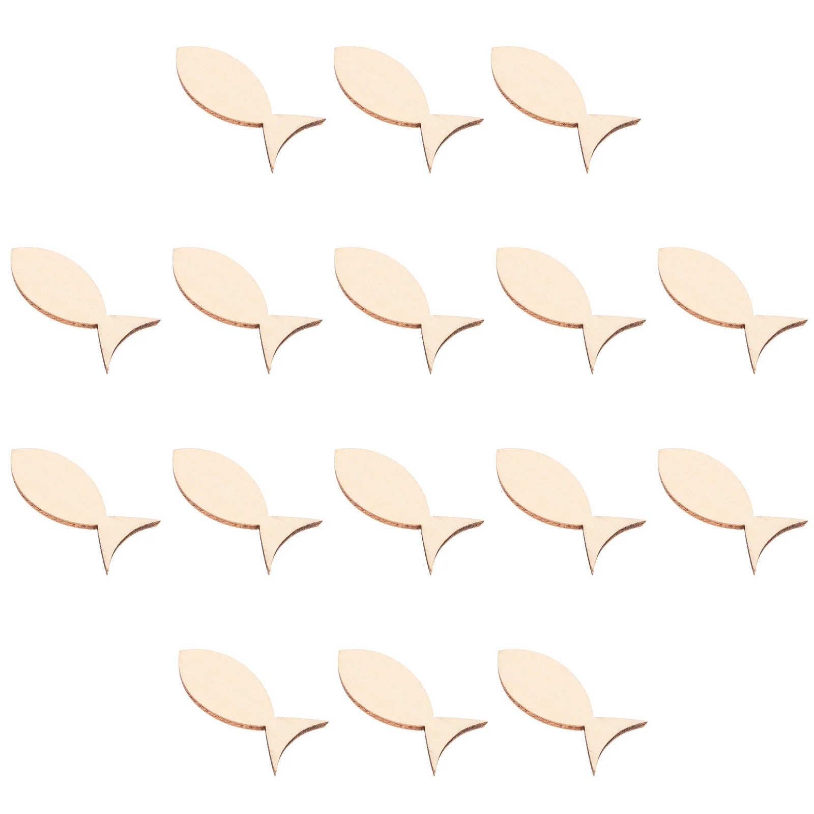

50pcs Fish Cutouts Unfinished Diy Wood Shapes For Crafts Home Office Decor Family Activity Blank Wooden Fish Wooden Sea Animal