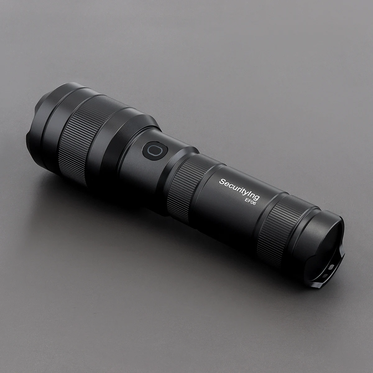 SecurityIng LED 600LM USB TypeC Rechargeable Flashlight with 3 Modes Light + Power Indicator