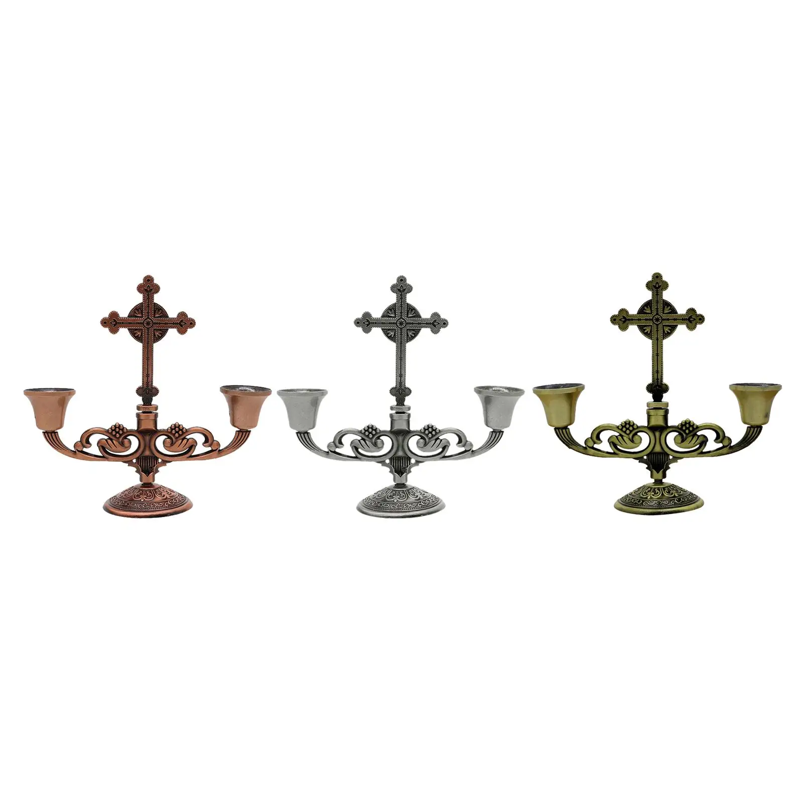 Metal Candle Stick Holder Elegant Candelabra Christian Stand Candelabrum