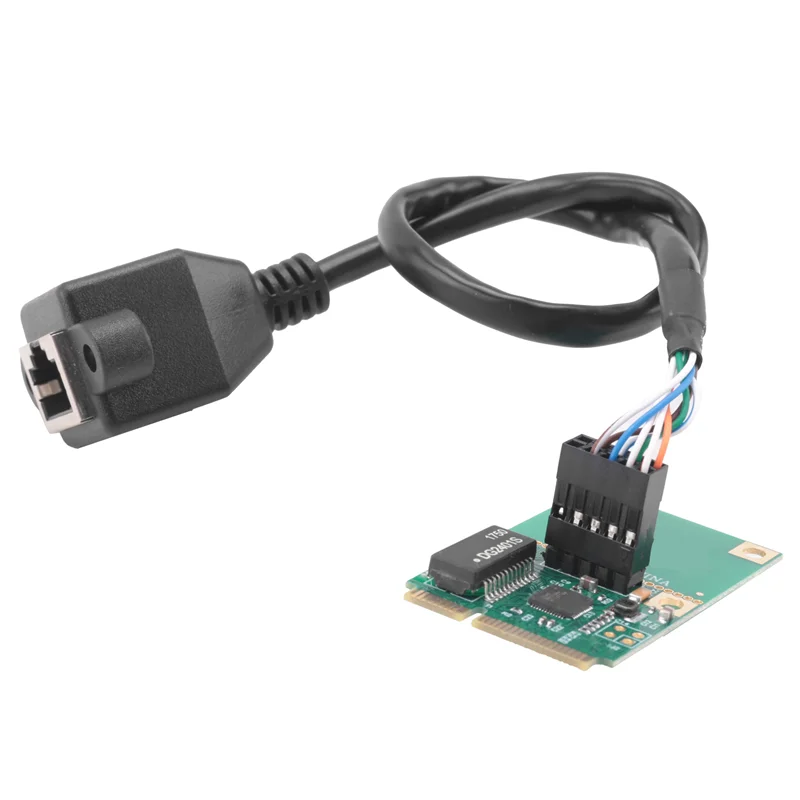 بطاقة شبكة جيجابت إيثرنت PCI-E صغيرة الحجم إلى RJ45 LAN بسرعة 1000 ميجابت في الثانية لمحول الخادم