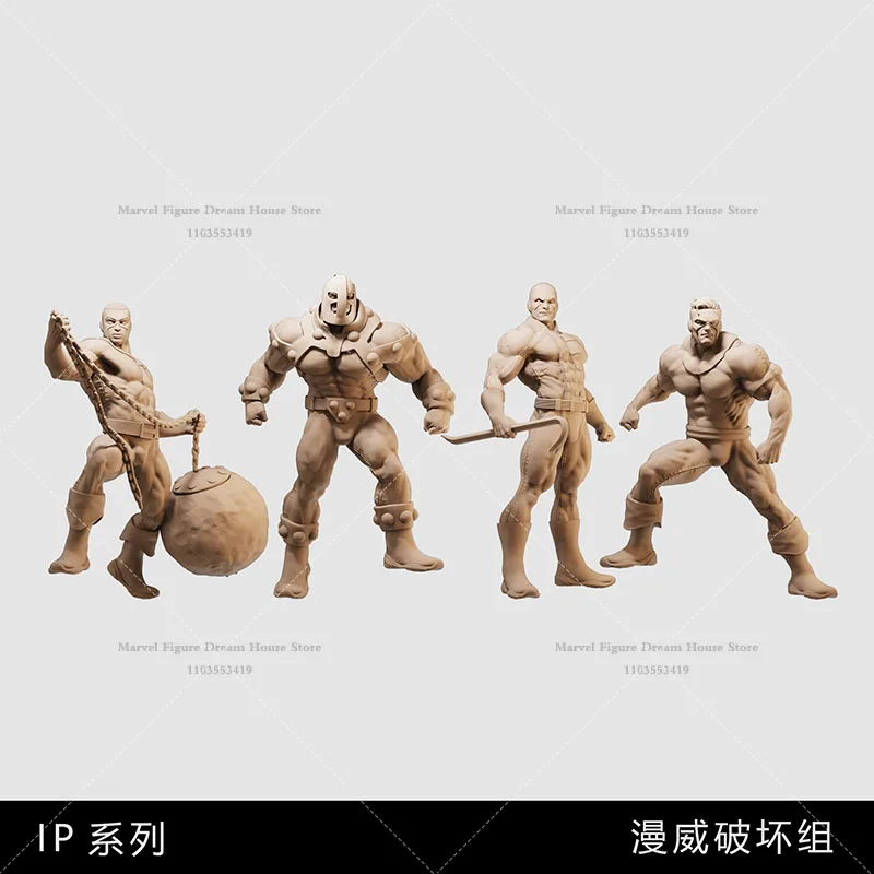 

1/64 1/43 1/35 Scale Miniature Scene Doll Super Villain Organization Dirk Brian Henry Eliot Un-panited White Mini Figure Model
