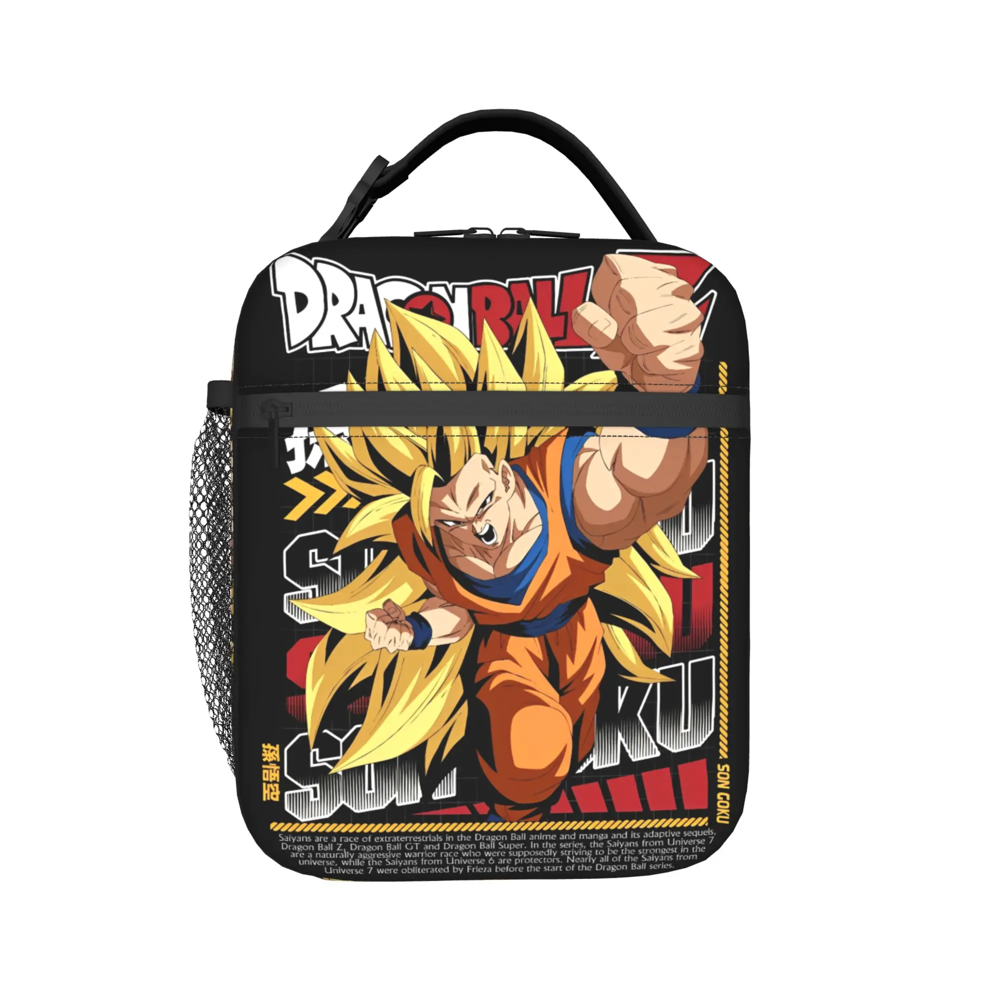 

D-Dragon-Ball-L DragonBalls Accessories Insulated Lunch Bag For School Storage Food Boxes Portable Thermal Cooler Lunch Boxes