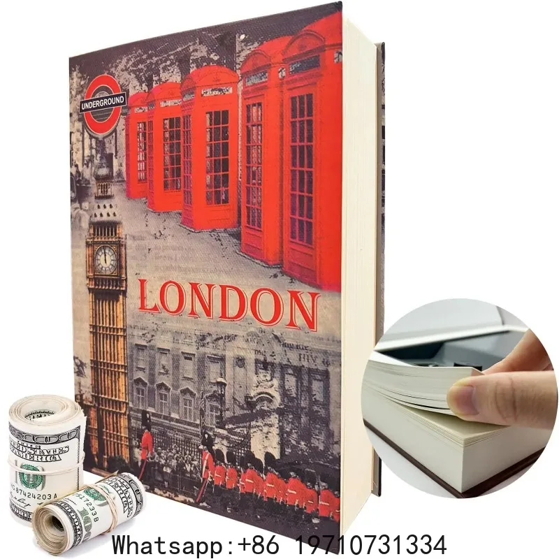 Hidden Book Safe with Combination Lock – Metal Lock Box for Protecting Valuables