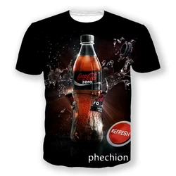 phechion New Fashion Men/Women Coke 3D Printed Short Sleeve T-Shirt Casual T Shirt Sport Hip Hop Summer Clothing Tops A83