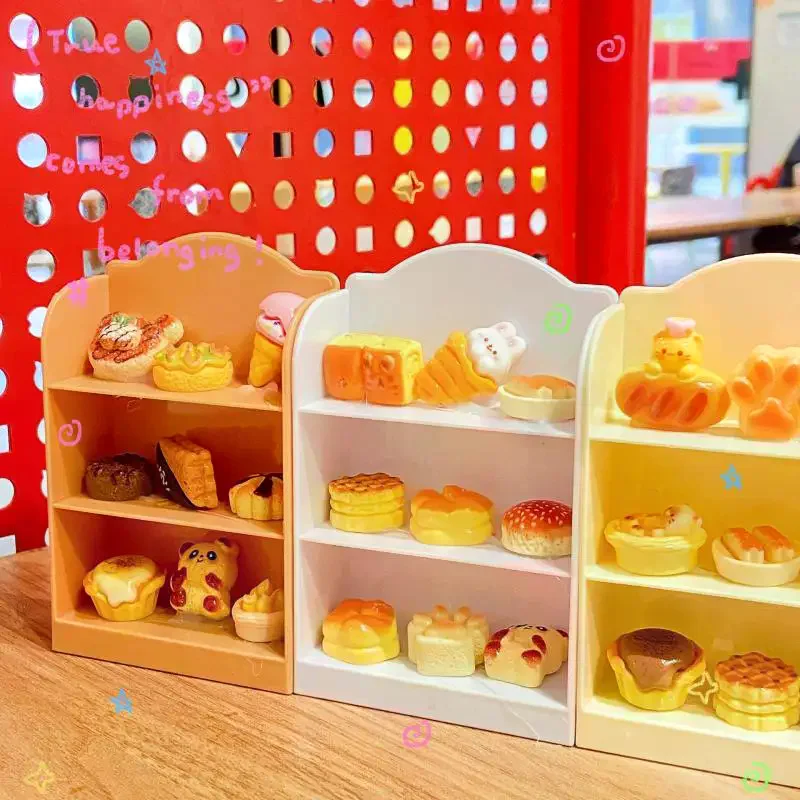 1:12 دمية مصغرة سوبر ماركت الرف عرض موقف تخزين الرف المشهد ديكور لعبة بيت الدمية الملحقات