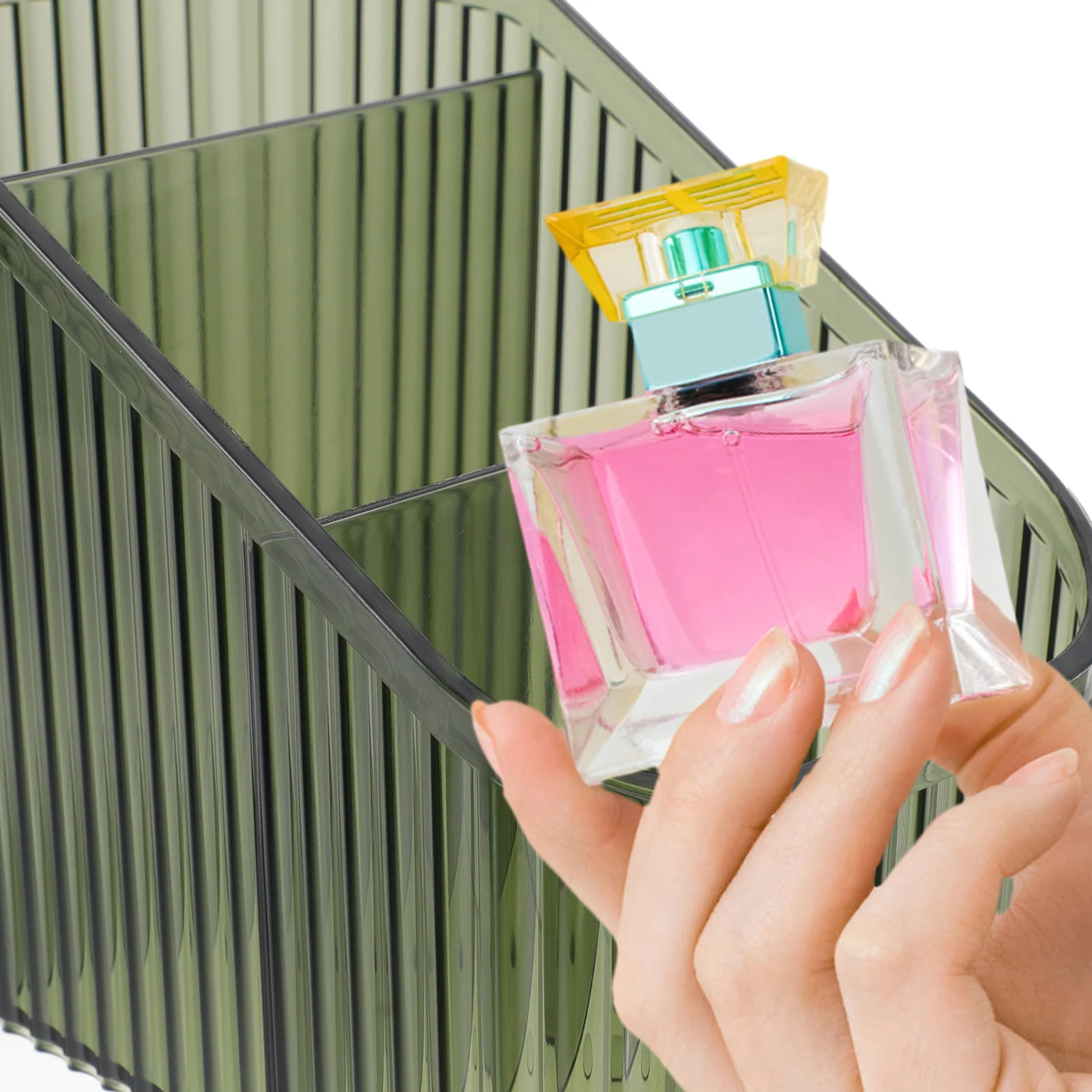 

Brush Holder 3-Tier Makeup Brush Organizer Plastic Desktop Pen Container Multi-Purpose Makeup Storage Organizer