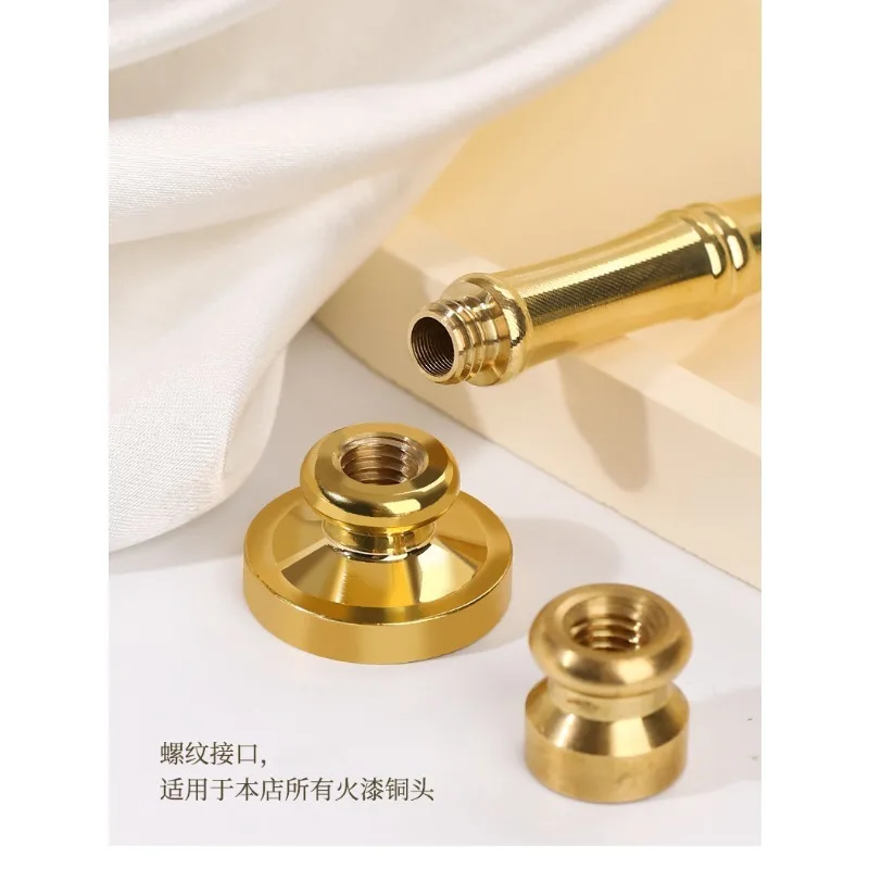 Bamboo Shape Brass Stamp Handle DIY Seal Head Tool for All Stamp Heads Wax Seal Invitation Making Tool