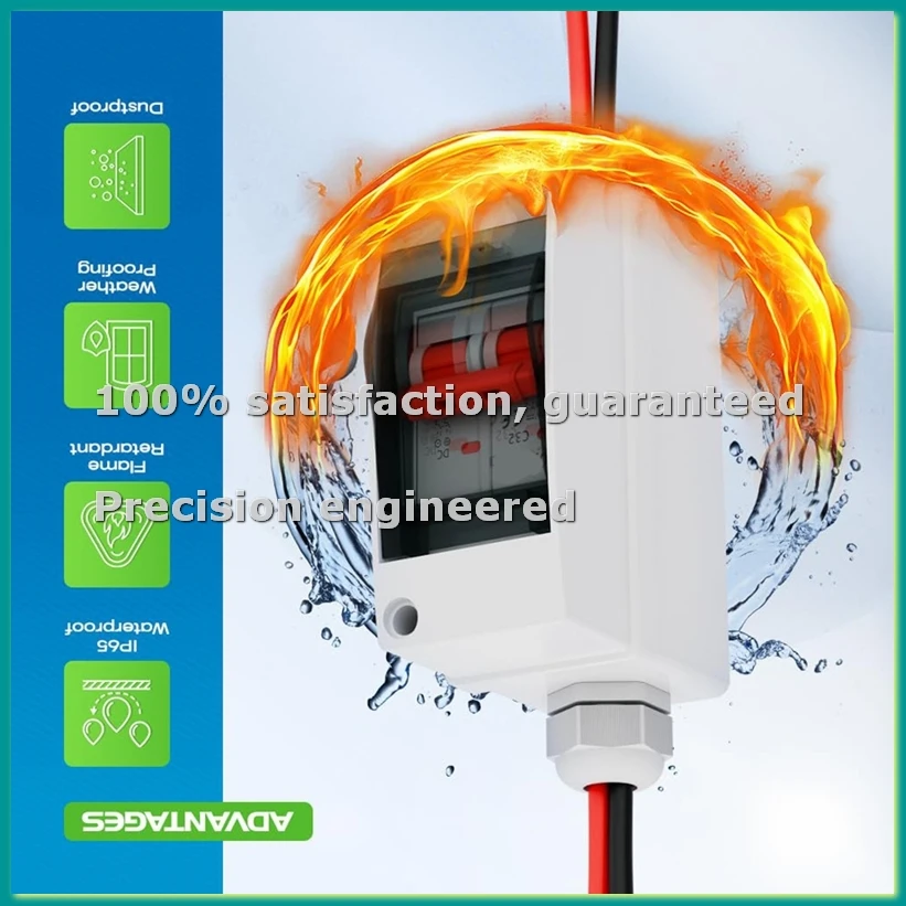 Solar Panel Disconnect Switch, 32A DC 1000V Breaker Box PV Disconnect Switch with IP65 Waterproof Box-ABLA